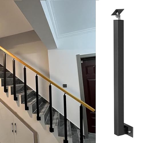 Postes de barandilla de escalera cuadrados de metal con rotación de 270 grados para interior