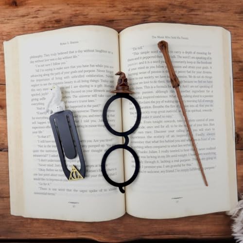 Image of HP Theme Plastic Bookmark Set | Pack of 3 Durable & Vibrant Wizard-Inspired Page Markers for Books, Novels, Journals & Study Use | 9L x 1.5W cm