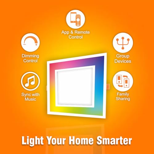 Image of EcoEarth Neo Bluetooth Smart Profile Led Panel | 10 Watt (Square, 1)