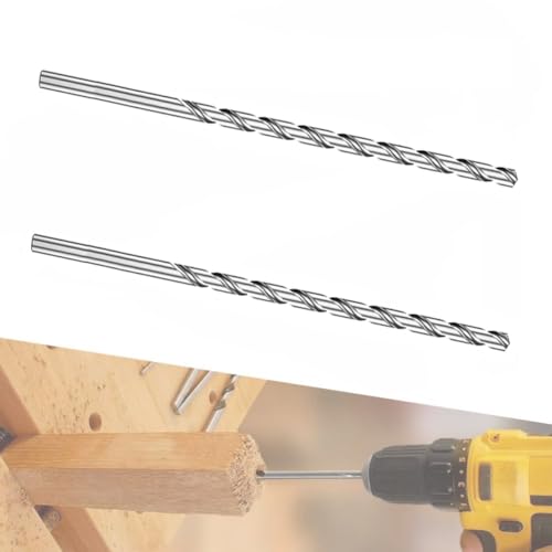 2 PCS 250MM X 8MM Extra Long Hss Drill Bit Set,Twist Drill Bits Straight Shank Tool Drill Bit (8MM)