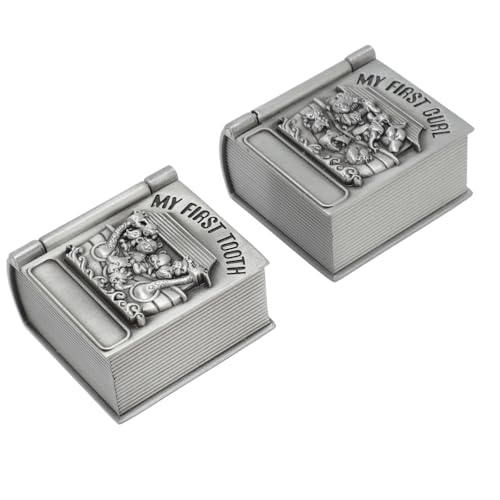 Keepsake Box Set with First Tooth Keepsake Box, Premium Material and Soft Lining for Cherished Memories, Adorable Design First Curl Keepsake Box Included