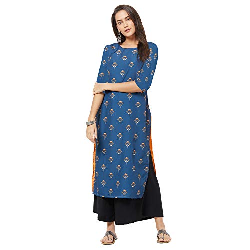 Image of GoSriKi Women Crepe Regular Kurta
