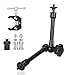UTEBIT Magic Arm with Super Clamp 11" Articulating Hotshoe Camera Friction Arms Mount Bracket with 1/4" and 3/8" Thread Adjustable for Monitor, DSLR, Video, Cam Rig, LED Lights, Flash Light