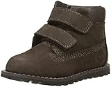Tobillo Botas Timberland Pokey Pine Hook & Loop, Zapatillas de Estar por casa Unisex-Niño, Marrón (Dark Brown Nubuck), 24 EU
