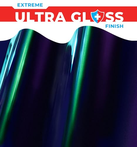 Image of ColorFusion PPF by VViViD, Gloss Metallic Blue Chameleon Dry Apply PPF Vinyl Car Wrap Roll 1ft x 5ft
