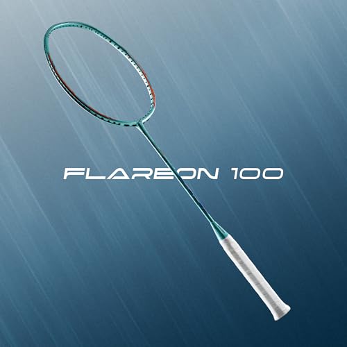 Image of Hundred Flareon 100 Badminton Racket (Unstrung)| Carbon Fiber Frame | Speed Racket for Fast Swings | Flexible Shaft | Max Tension 30 lbs | Full Cover Included