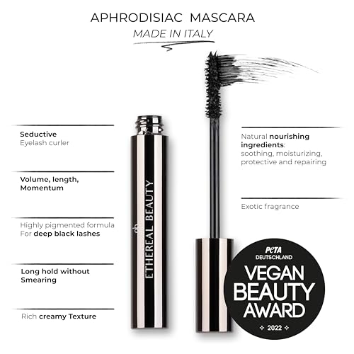 Ethereal Beauty Aphrodisiac Mascara - 7ml, Vegan, for Length, Volume & Curl - Moisturizing, Protection & Repair, Panoramic Effect - Image 3