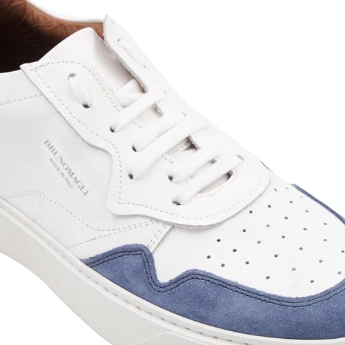 Image of Bruno Magli Men's Dezi Sneakers, Leather Shoes, Lace-Up Casual Shoes