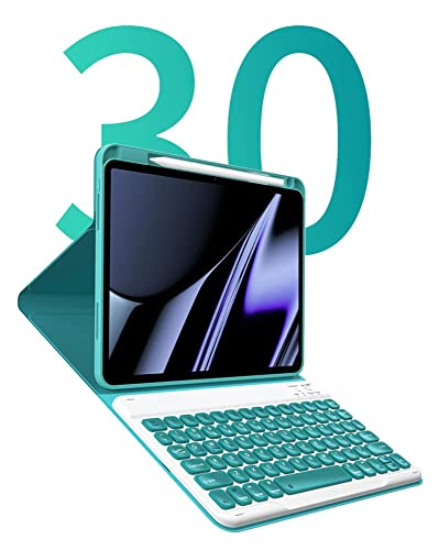 Anmengxinling Keyboard Case For Ipad 10Th Generation 2022, Magnetic Detachable Wireless Keyboard With Pencil Holder For 10.9 Inch Ipad 10 2022 Release A2696 A2757 A2777 (Mint Green) #TOP6