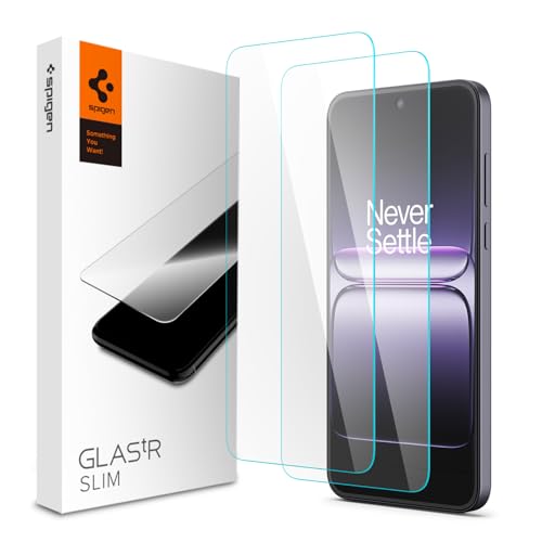 Spigen Glas.tR Slim Protector Pantalla para OnePlus Nord 5 5G, 2 Unidades, Alta Definicion, Tacto preciso, Dureza 9H, Anti-Arañazos