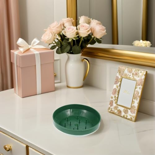 Cuencos para arreglos florales que evitan vuelcos con base de plástico verde para bodas 6