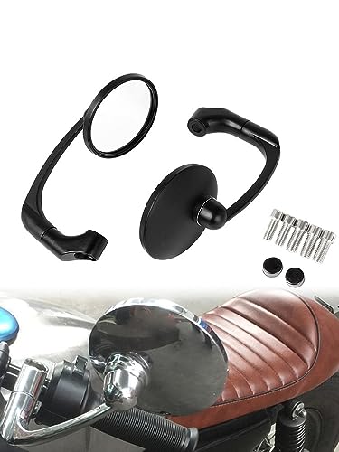Espejo retrovisor universal de 8mm y 10mm negro para motocicletas GN125 y Cafe Racer 3