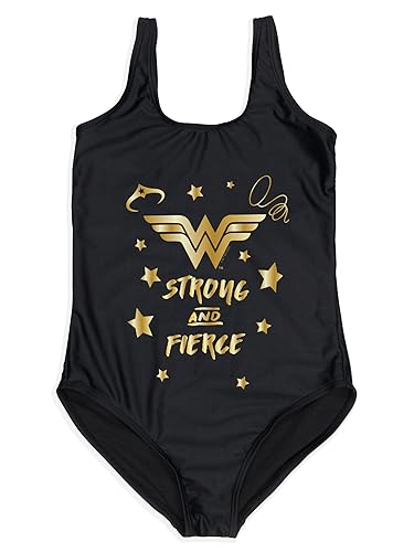 DC Comics Wonder Woman Girl's Strong And Fierce One Piece Swimwear For Kids (7/8)