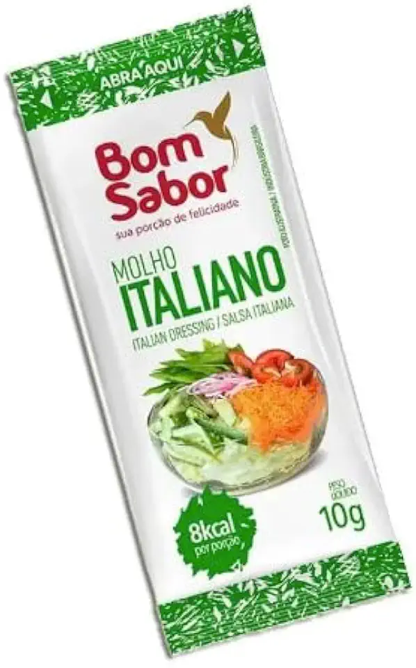 Molho Italiano para Salada Bom Sabor Sachê 10g Kit 30 Unidades