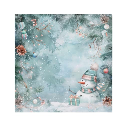 Servilletas de Tela Navidad Muñeco de Nieve Pack 6 miniatura 1