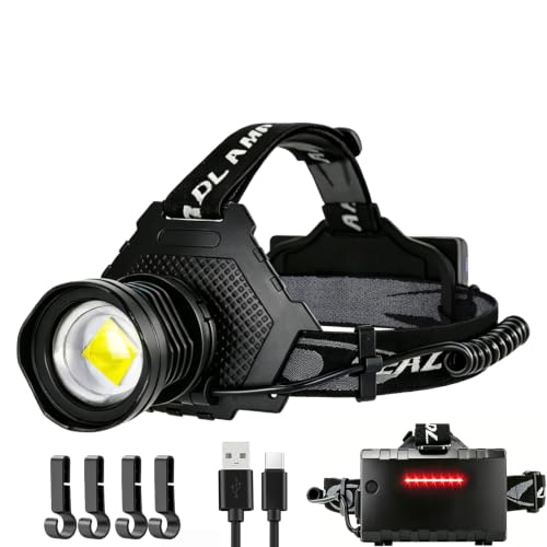 Image of LED Head Torch Rechargeable, 99000 Lumen Super Bright Headlamp Headlight