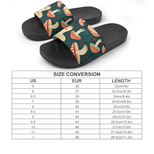 Elegant Mushroom Pattern House Sandals Non-Slip Bathroom Slippers Beach Summer Shoes for Men Women2