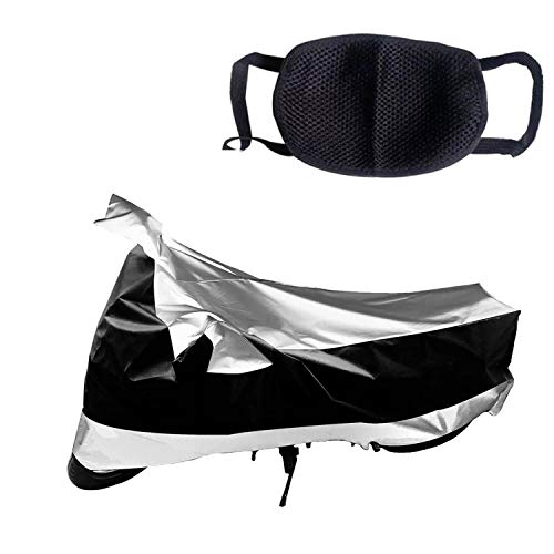 Image of Kandid Silver & Black Water Resistant Bike Cover for Honda Cb Unicorn 160