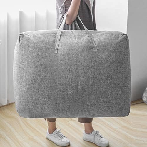 ZENGAOOU 105L Large Clothes Storage Bags with Zips, Under Bed Storage Box Duvet Organizer Bags with Reinforced Handle for Wardrobe Storage Organiser, King Size Duvet, Bedroom Storage, Moving Boxes