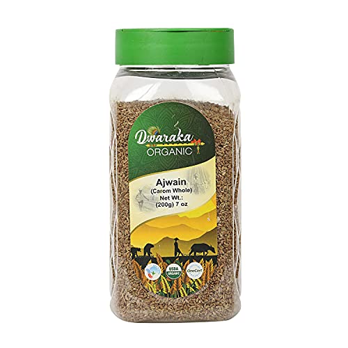 Dwaraka Organic - Ajwain Seeds, 7oz, Healthy, Organic, Non GMO, All Natural