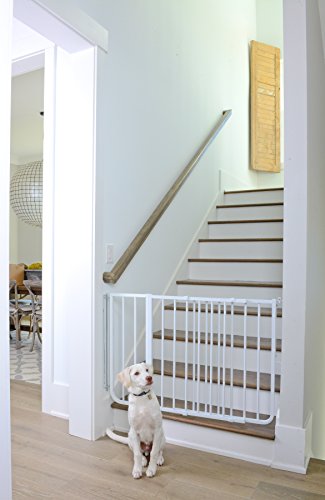 Cardinal Gates SS30 Stairway Special Baby Gate for Top of Stairs - Adjustable Indoor Dog Gate - Aluminum Metal Safety Gate for Kids & Pets - 27 to