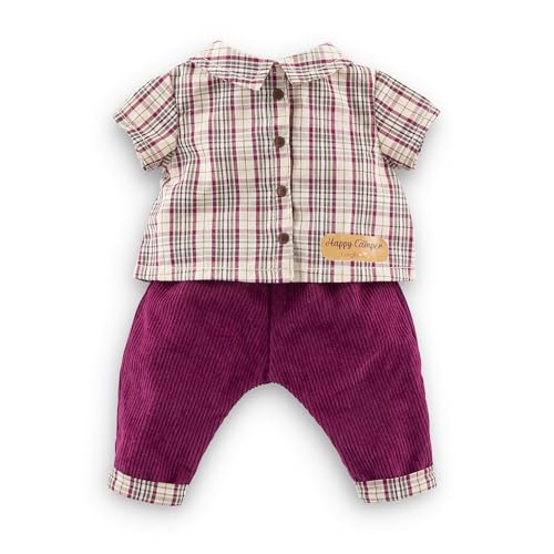 Corolle - Chemise À Carreaux & Pantalon Petit Explorateur, Vêtement Poupon 36cm, dès 2 Ans, 9000142110