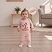 FYBITBO My First Christmas Baby Girl Outfit Newborn Long Sleeve Romper Onesie Infant Jumpsuit Fall Winter Clothes Outfits (Pink Santa Hat, 0-3 Months)