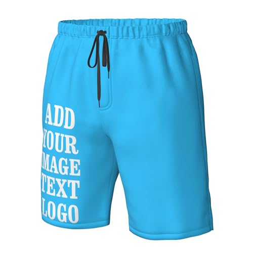 Custom Shorts for Men Personalized Swim Trunks Design Your Photo Text Logo Beach Shorts for Run Yoga 6