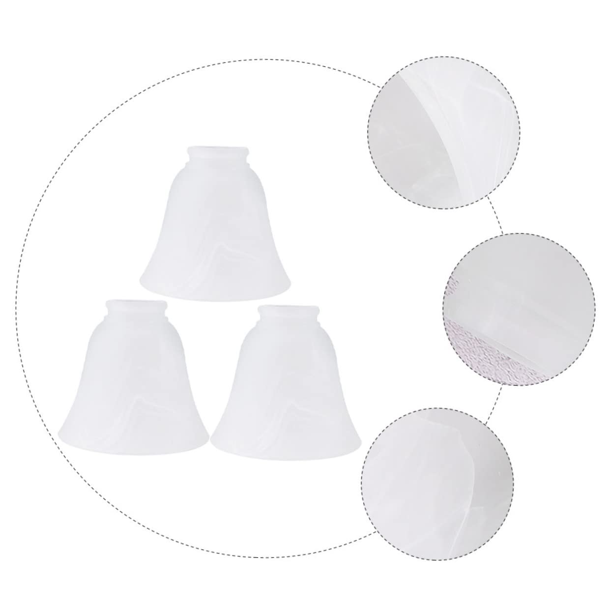 Angoily 3pièces Lampes Dépoli -jour Élégant Pour Décoration Intérieure Éclairage Facile à Installer Accessoire Pratique Pour Lampes Et Plafonniers