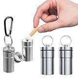 VAEIORP 2-teilig Aluminium-Schlüsselanhänger, geeignet für Outdoor-Hobbys und Freizeitaktivitäten (Silber)