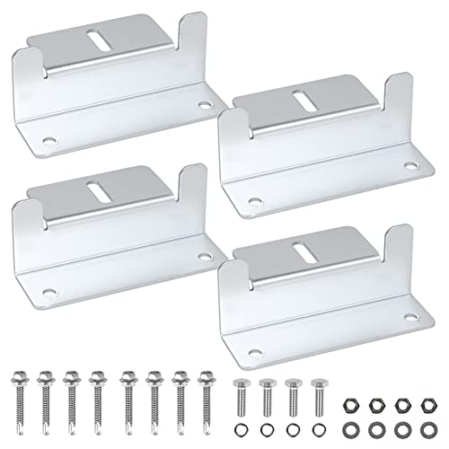 4 soportes solares en Z para montaje en panel solar en techo, adecuado para caravanas, techos, paredes, otros techos de techo fuera de la puerta Cover