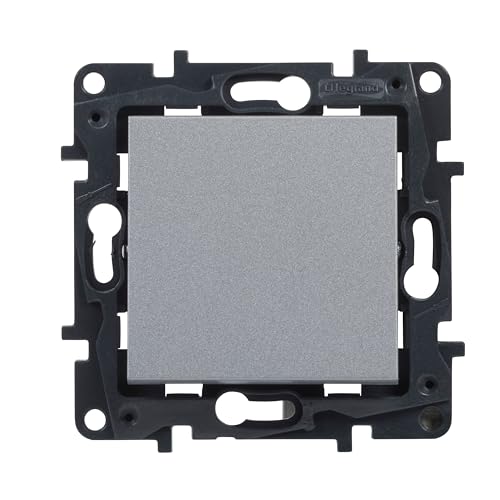 LEGRAND Cruzamiento 10AX para instalación empotrada, Gama Niloé Step, Color Aluminio, 398230