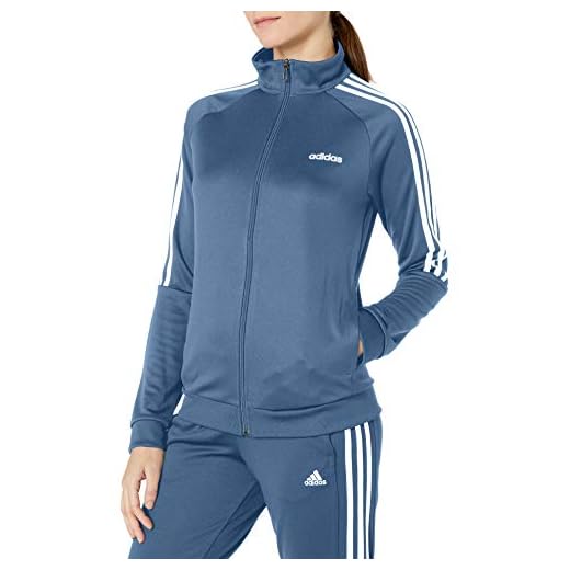 adidas Dam GVC67 jacka, crew blå/vit, stor
