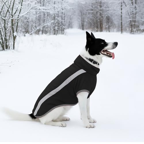 DoggieKit Hundejacke Wasserdichter Hundemantel Reflektierende Wintermantel mit Fleecefutter Winddichtes Wintermantel Hundepullover Hundekleidung für Kaltes Wetter Winter Warm Hunde Winterweste Jacken