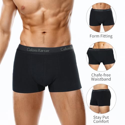 Men's Underwear Boxer Briefs, Cotton Stretch Moisture-Wicking Underwear,（3 Pack）2