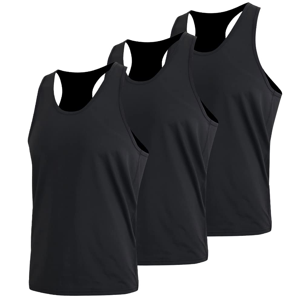 MEETWEE Men's Vest Tank Top, Y-Back Sleeveless Sports T Shirt Athletic Undershirt Muscle Gym Vests Tops for Running Workout Training