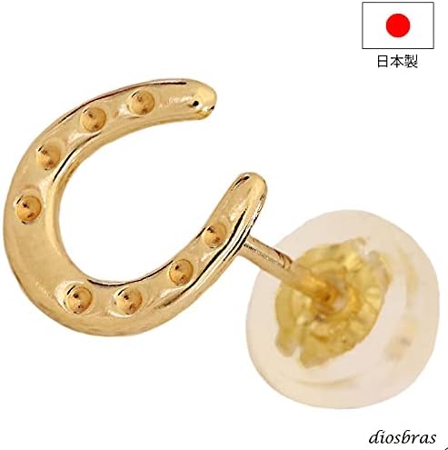 Amazon | 18K 18金 ピアス 馬蹄 ホースシュー k18 シンプル ゴールド