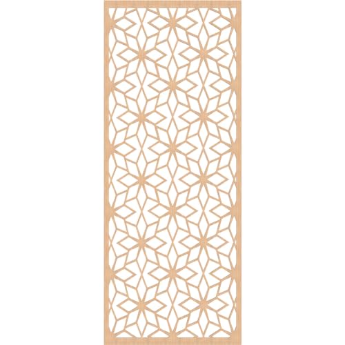 Image of Lake Decorative Pierced Fretwork Wood Wall Panels, 31 3 /8 inchW x 79 3 /8 inchH x 1 /4 inchT, Hickory