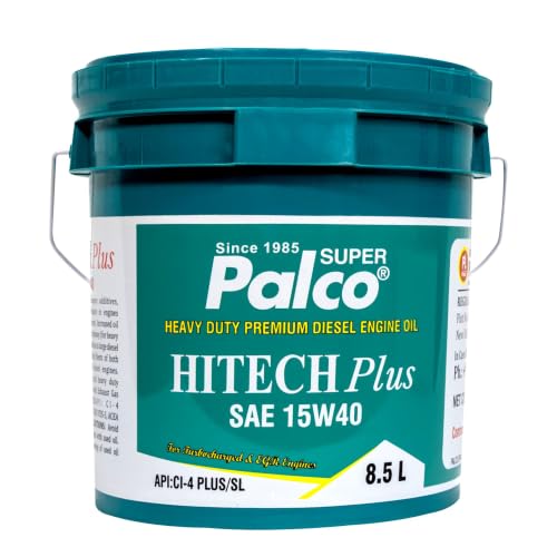 Image of PALCO Hitech Plus 15W40 Diesel Engine Oil 8.5 Litre for Heavy Duty Cars, Commercial Vehicles & Turbocharged Diesel Engines, EGR Compatible