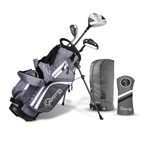 Image of Shorties Golf - Kids Golf Club Set | Perfect for Toddler Golfers and Kids 34 inch-38 inch Tall | EasyCarry Stand Bag | Driver, 7-Iron, Putter, Headcover, and Rain Cover