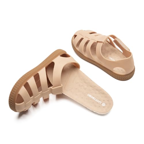 Image of Luffymomo Boys Girls Closed Toe Sandals Lightweight Beach Water Shoes Adjustable Summer Outdoor Sandal for Toddler /Little Kids