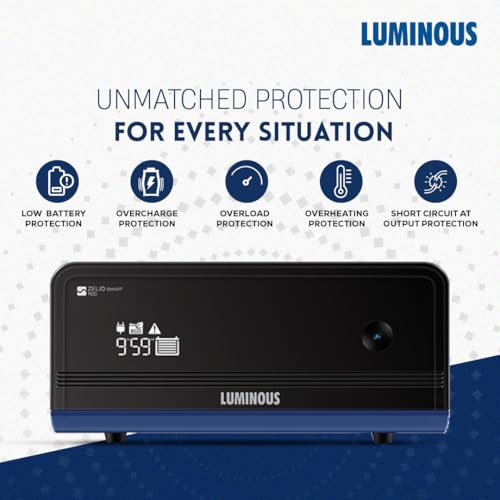 Image of Luminous Zelio 1100 Pure Sine Wave 900VA Inverter with 150Ah AmpPower Tall Tubular Battery Combo and Trolley - Home, Shop & Office Backup Power - 36M Inverter & 48M Battery Warranty | AmpPower Tall Tubular Battery, Combo with Trolley, Home, Shop & Office Backup Power, 36M Inverter & 48M Battery Warranty