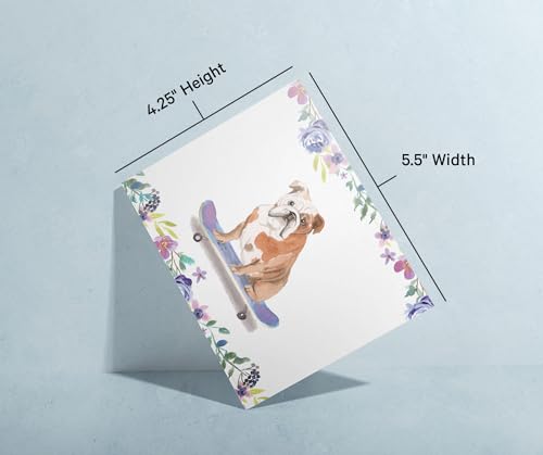 Image of Twigs Paper English Bulldog Thank You Cards, 12 Dog Stationery Note Cards