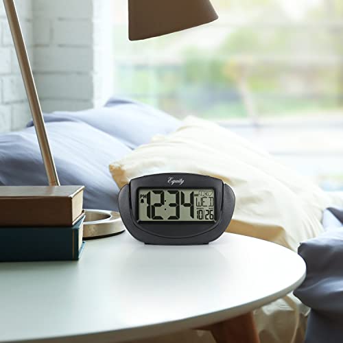 Equity By La Crosse 31022 Insta-Set Lcd Alarm Clock, Black #TOP5