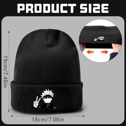 WlsqDE Anime Mütze, Anime Strickmütze, Wintermütze, Weiche Skimütze, Mütze Herren, Kinder Im Alter Von Jugendliche Winter Mütze Geschenke