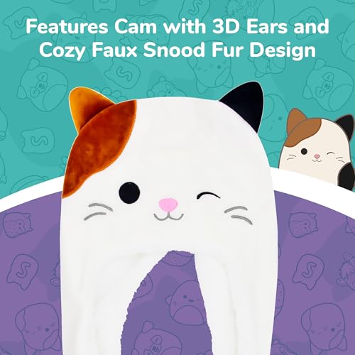 Concept One Squishmallows Beanie Hat, Girls Winter Knit Cap with 3D Ears3