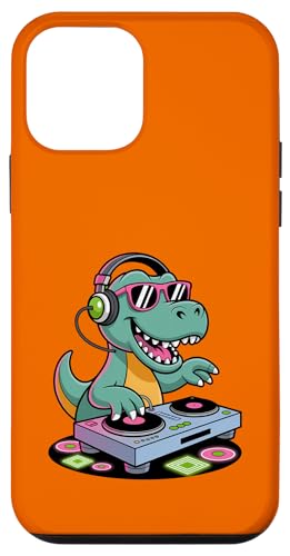 Tocadiscos DJ Dino Funny Music Lover Dinosaur Vibes Carcasa para iPhone 12 mini