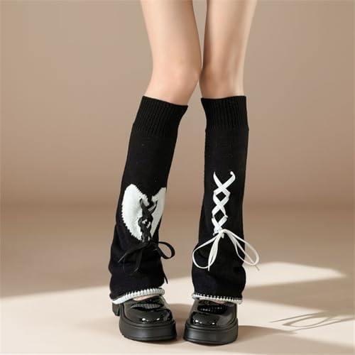 Goth Harajuku Y2k Leg Warmers Women Alt Punk Hippie Knit Rave Winter3