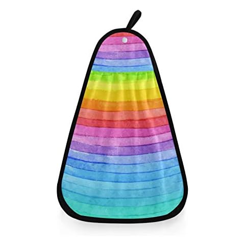TropicalLife Rainbow Soft Microfibre Hand Towels Cover