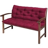 Dickes rotes Kissen für 2–3-Sitzer-Sofas, weiche Rückenlehne, Ersatz für Loveseat-Schaukel und gepolsterte Bank, Innenmöbel, 120 x 100 x 8 cm, bequemes Sitz-Upgrade